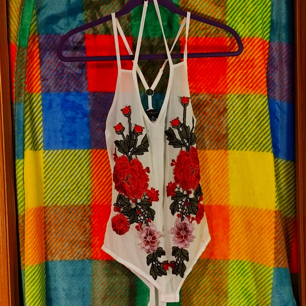 SEXY floral mesh bodysuit